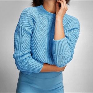 Ann Taylor ribbed pullover sweater/raglan sleeve